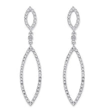 Load image into Gallery viewer, 9K White Gold 0.50 Carat Marquise Diamond Drop Earrings  - Pobjoy Diamonds