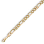 9K Yellow Gold Figaro Neck Chain - Pobjoy Diamonds