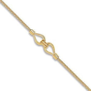9K Yellow Gold Centre Link Bracelet - Pobjoy Diamonds
