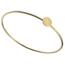 Load image into Gallery viewer, Gender Free 9K Yellow Gold Single Disc Bangle