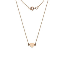 Load image into Gallery viewer, 9K Rose Gold Single Heart &amp; Neck Chain - Pobjoy Diamonds
