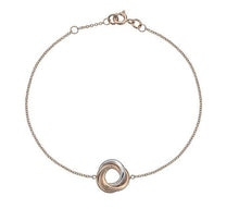 Load image into Gallery viewer, 9K Rose &amp; White Gold Ladies Love Knot Bracelet - Pobjoy Diamonds