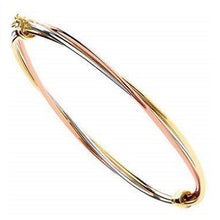 Load image into Gallery viewer, 9K Gold Ladies Hollow Tube Hinged Russian Bangle - Pobjoy Diamonds