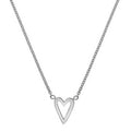 9K White Gold Heart Pendant Necklace - Pobjoy Diamonds