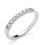 9K Gold 0.25 CTW Diamond Half Eternity Ring - Pobjoy Diamonds