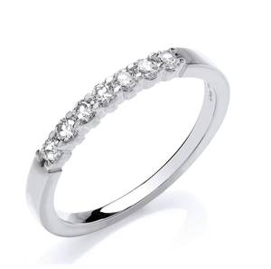 9K Gold Diamond Half Eternity Ring 0.25 Carats