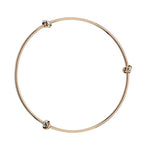 9K Rose & White Gold Three Knot Ladies Bangle - Pobjoy Diamonds
