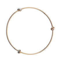 Load image into Gallery viewer, 9K Rose &amp; White Gold Three Knot Ladies Bangle - Pobjoy Diamonds