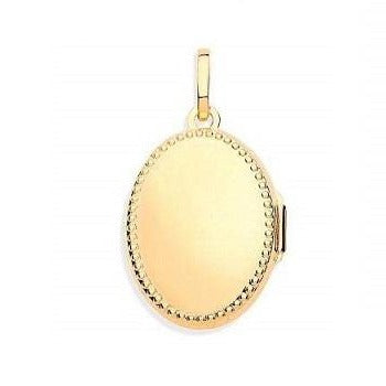 9K Yellow Gold Ladies Locket - Pobjoy Diamonds