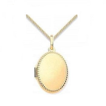 9K Yellow Gold Ladies Locket - Pobjoy Diamonds