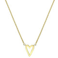 9K Yellow Gold Heart Pendant Necklace - Pobjoy Diamonds