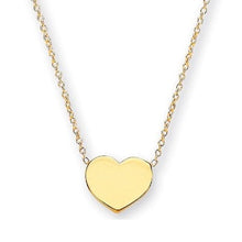 Load image into Gallery viewer, 9K Yellow Gold Heart Pendant With Rolo Neck Chain - Pobjoy Diamonds