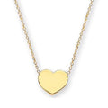 9K Yellow Gold Heart Pendant With Rolo Neck Chain - Pobjoy Diamonds