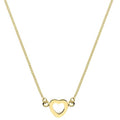 9K Yellow Gold Single Silhouette Heart & Neck Chain - Pobjoy Diamonds