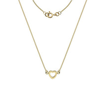 Load image into Gallery viewer, 9K Yellow Gold Single Silhouette Heart &amp; Neck Chain - Pobjoy Diamonds