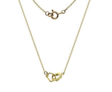 Load image into Gallery viewer, 9K Yellow Gold Twin Pentagon Ladies Necklace - Pobjoy Diamonds