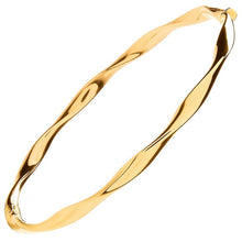 Load image into Gallery viewer, 9K Yellow Gold Hollow Twist Ladies Hinged Bangle - Pobjoy Diamonds