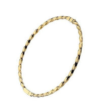 Load image into Gallery viewer, 9K Yellow Gold Solid Hinged Square Twisted Bangle - Pobjoy Diamonds