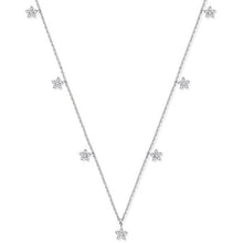 Load image into Gallery viewer, 9K White Gold Diamond Florets Necklace-Pobjoy Diamonds