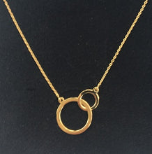 Load image into Gallery viewer, 9K Yellow Gold Twin Flat Hoops &amp; Rolo Neck Chain - Pobjoy Diamonds