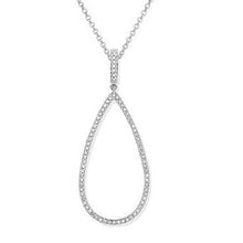 Load image into Gallery viewer, 9K White Gold &amp; Diamond Pear Pendant - Pobjoy Diamonds