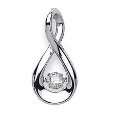 Load image into Gallery viewer, 9K White Gold &amp; Diamond Twist Pendant - Pobjoy Diamonds