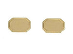 9K Yellow Gold Hexagonal Bar Cufflinks - Pobjoy Diamonds