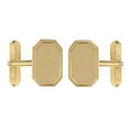 9K Yellow Gold Hexagonal Bar Cufflinks - Pobjoy Diamonds