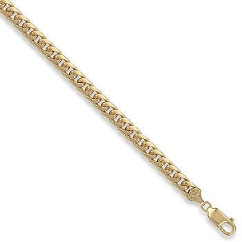 9K Yellow Gold Mens Domed Curb Neck Chain - Pobjoy Diamonds