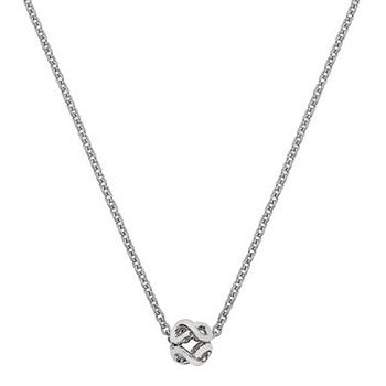 9K White Gold Infinity Bead Ladies Pendant & Neck Chain - Pobjoy Diamonds