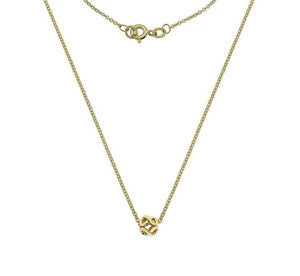 9K Yellow Gold Infinity Bead Ladies Pendant & Neck Chain - Pobjoy Diamonds