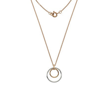Load image into Gallery viewer, 9K Rose &amp; White Gold Circle Pendant &amp; Chain - Pobjoy Diamonds
