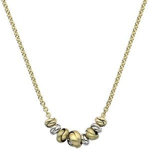9K Yellow & White Gold Love Knot Ladies Pendant Necklace - Pobjoy Diamonds