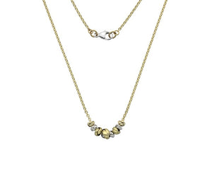 9K Yellow & White Gold Love Knot Ladies Pendant Necklace - Pobjoy Diamonds