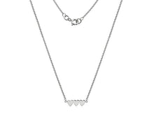 Load image into Gallery viewer, 9K White Gold Three Heart Ladies Pendant Necklace - Pobjoy Diamonds
