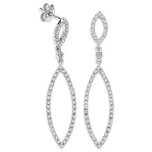 Load image into Gallery viewer, 9K White Gold 0.50 Carat Marquise Diamond Drop Earrings  - Pobjoy Diamonds