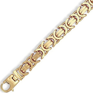 9K Yellow Gold Heavyweight Byzantine Bracelet - Pobjoy Diamonds