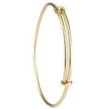 Load image into Gallery viewer, 9K Yellow Gold Child&#39;s Textured Bangle - Pobjoy Diamonds