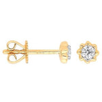 9K Yellow Gold Diamond Stud Earrings 0.13 CTW - Pobjoy Diamonds