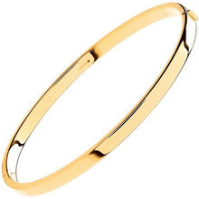 Load image into Gallery viewer, 9K Yellow Gold Hinged Square Edged Ladies Bangle - Pobjoy Diamonds