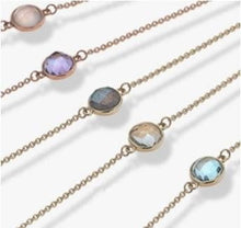 Load image into Gallery viewer, 9K Yellow Gold Chalcedony Moonstone &amp; Topaz Ladies Necklace - Pobjoy Diamonds