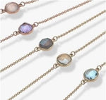 9K Rose Gold & Rose Quartz Adjustable Ladies Bracelet - Pobjoy Diamonds