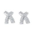 9K White Gold Diamond Kiss Stud Earrings 0.25 CTW - Pobjoy Diamonds