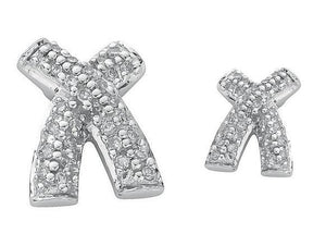 9K White Gold Diamond Kiss Stud Earrings 0.25 CTW - Pobjoy Diamonds