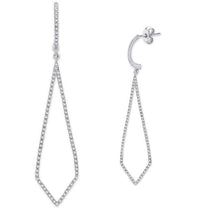 Load image into Gallery viewer, 9K White Gold Diamond Drop Earrings 0.40 CTW - Pobjoy Diamonds