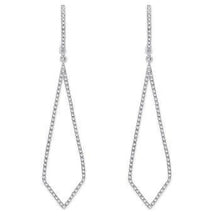 Load image into Gallery viewer, 9K White Gold Diamond Drop Earrings 0.40 CTW - Pobjoy Diamonds