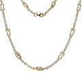 9K Yellow Gold Ladies Infinity Style Designer Link Necklace-Pobjoy