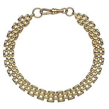9K Yellow Gold Ladies Panther Bracelet - Pobjoy Diamonds