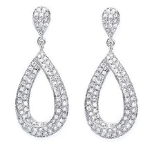 Load image into Gallery viewer, 9K White Gold Diamond Pear Drop Earrings 0.34 CTW - Pobjoy Diamonds