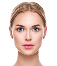 Load image into Gallery viewer, 9K Gold &amp; Blue Sapphire Ladies Stud Earrings - Pobjoy Diamonds